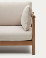 SACOVA Set of 5 seater corner sofa and coffee table made from solid eucalyptus wood