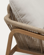 VELLANA Garnitura trosjed, 2 fotelje i stolić od punog bagrema