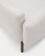 SORELLS 2-seater modular outdoor sofa in aluminium with beige finish 201 cm