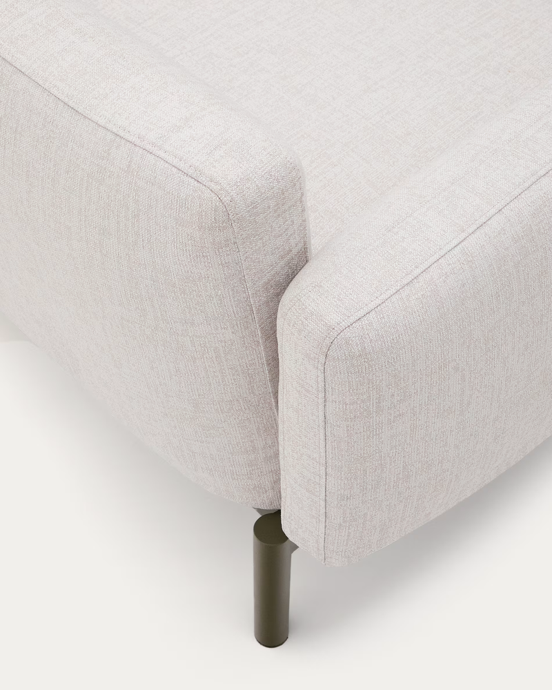 SORELLS 2-seater modular outdoor sofa in aluminium with beige finish 201 cm