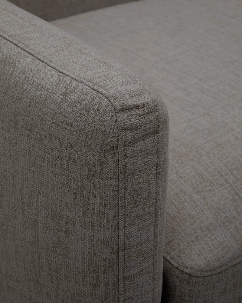 SORELLS 2-seater modular outdoor sofa in aluminium with grey finish 201 cm