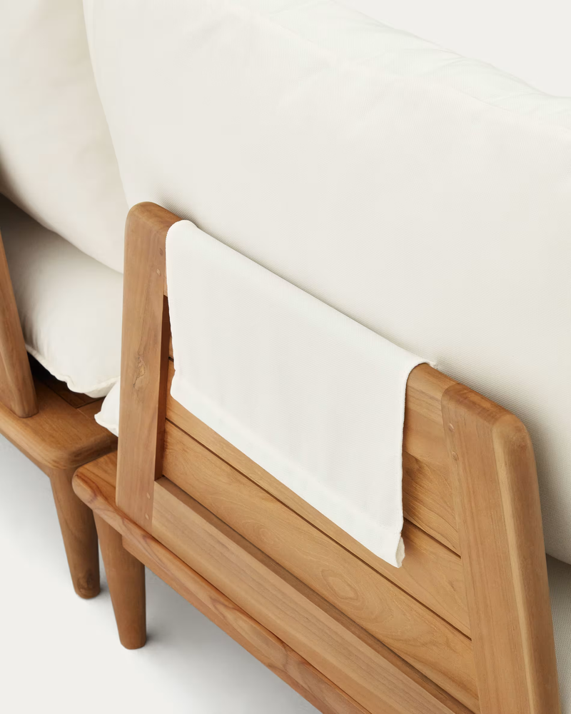 PORTITXOL Set od 2 modularne fotelje od pune tikovine