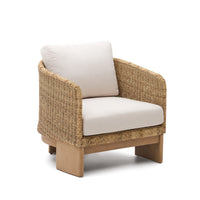 XORIGUER Armchair in synthetic rattan and solid eucalyptus wood