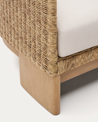 XORIGUER Armchair in synthetic rattan and solid eucalyptus wood