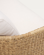 XORIGUER 3-seater sofa in synthetic rattan and 100% FSC solid eucalyptus wood