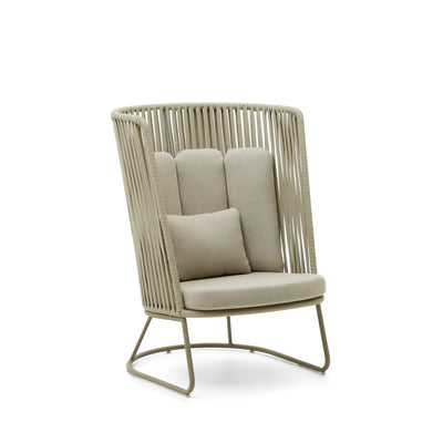SACONCA Outdoor high backrest armchair