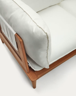 PORTITXOL Set od 2 kutne fotelje, 2 fotelje i 2 stolića od punog drva tikovine