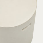 AIGUABLAVA Oslonac za noge od bijelog cementa, Ø 37 cm