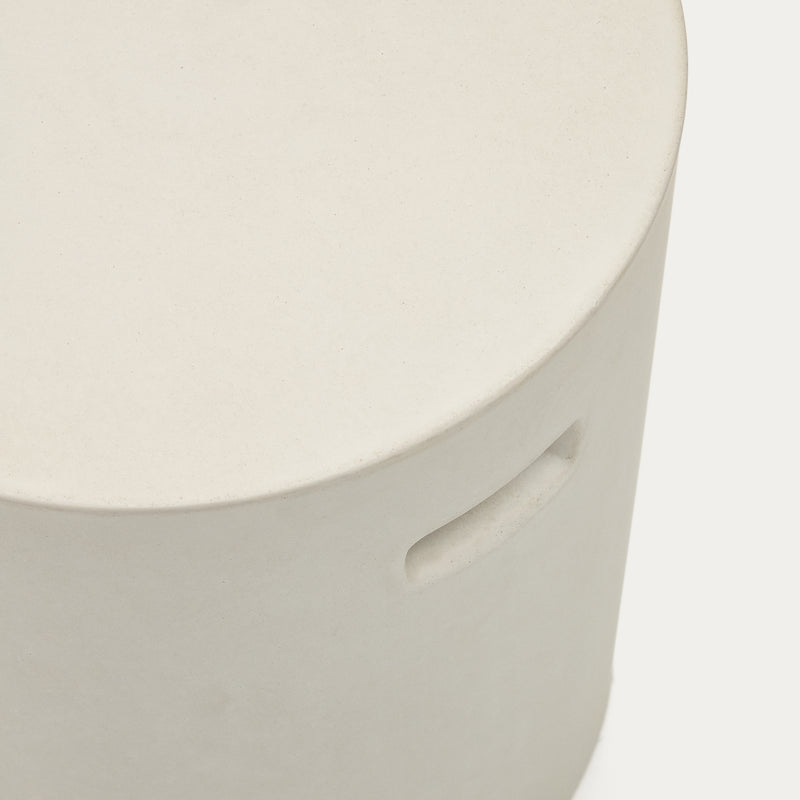 AIGUABLAVA Oslonac za noge od bijelog cementa, Ø 37 cm