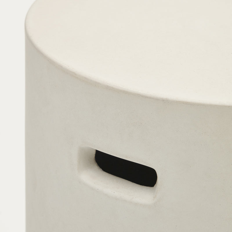 AIGUABLAVA Oslonac za noge od bijelog cementa, Ø 37 cm