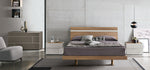 JOKER Wooden bed with raised and compact storage bas