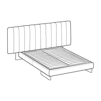 KILIAN Krevet s podnim okvirom kreveta s drvenim letvicama