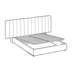 KILIAN Krevet s podnim okvirom kreveta, sustav drvenih letvica s podiznim mehanizmom na škare