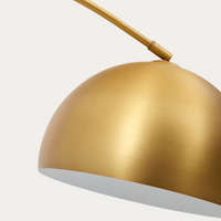 MADALI Metal floor lamp with brass and white marble finish