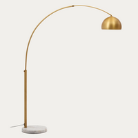 MADALI Metal floor lamp with brass and white marble finish