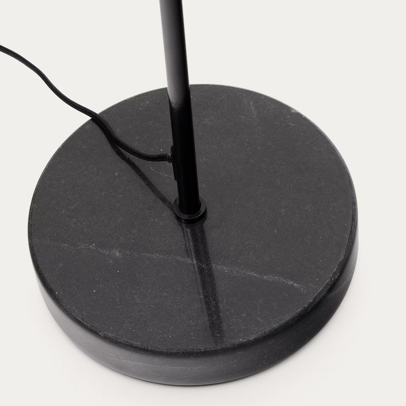 SAYRA Podna lampa izrađena od crnog mramora i metala u crnoj boji