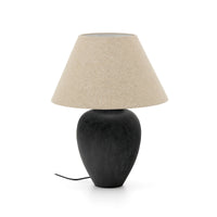 MERCADAL Ceramic table lamp in a black finish