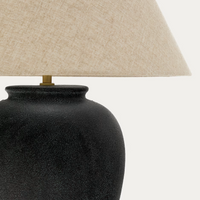 MERCADAL Ceramic table lamp in a black finish