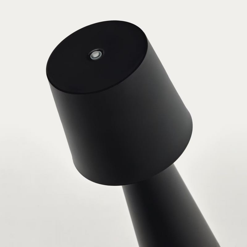 ARENYS Outdoor metal table lamp in a black painted finish