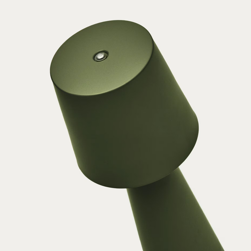 ARENYS Outdoor metal table lamp in a black painted finish