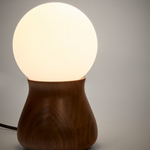 OKENI table lamp made of walnut veneer and glass
