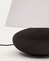 NESSI Metal table lamp in a black terracotta effect finish