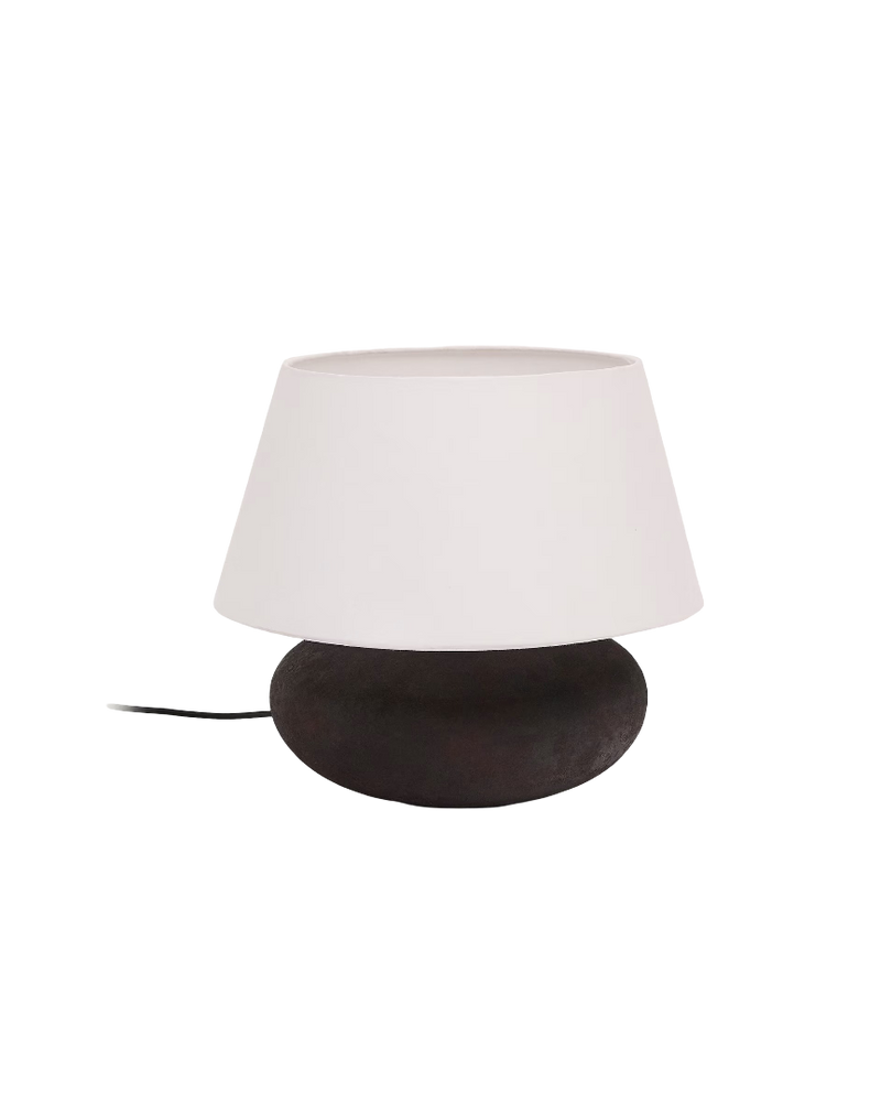 NESSI Metal table lamp in a black terracotta effect finish