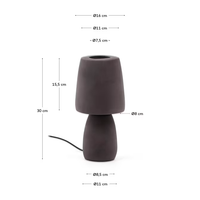 TANDY Table lamp made of terracotta brown