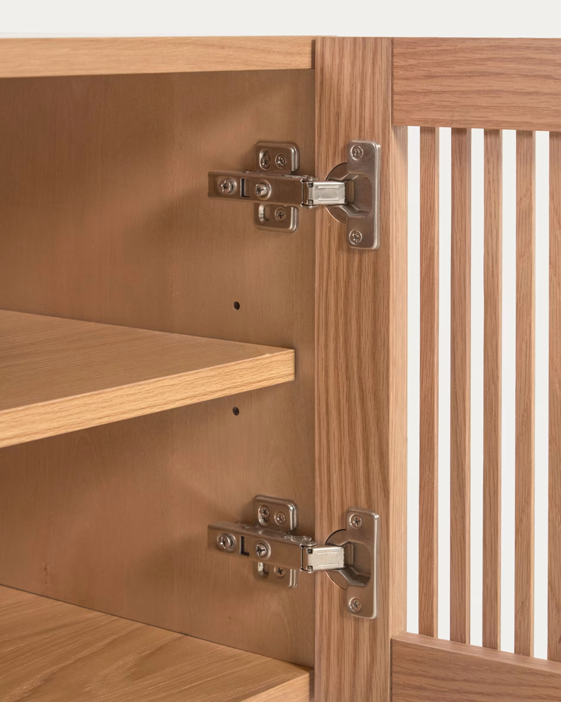 BEYLA Ormarić za cipele od punog hrasta s hrastovim furnirom, 98,5 cm FSC 100%