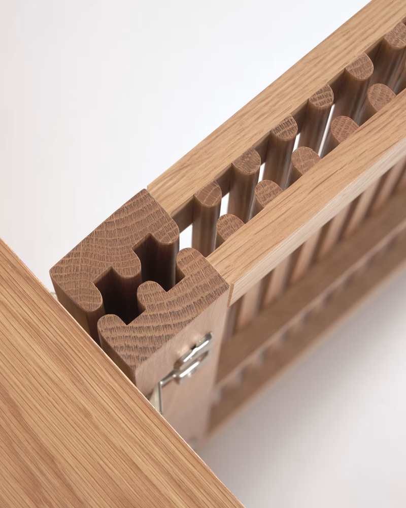 BEYLA Ormarić za cipele od punog hrasta s hrastovim furnirom, 98,5 cm FSC 100%