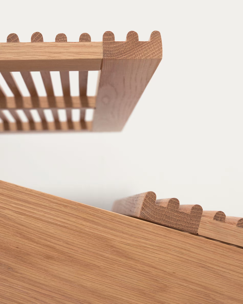 BEYLA Ormarić za cipele od punog hrasta s hrastovim furnirom, 98,5 cm FSC 100%