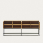 VEDRANA 3 door sideboard in oak veneer with steel legs, 195 x 80 cm