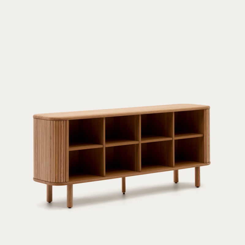 MAILEN  2 door sideboard in ash veneer with a natural finish 180 x 75 cm