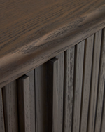 MAILEN Komoda s 2 vrata od jasenovog furnira s potamnjenom završnom obradom 180 x 75 cm