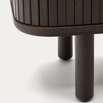 MAILEN Komoda s 2 vrata od jasenovog furnira s potamnjenom završnom obradom 180 x 75 cm