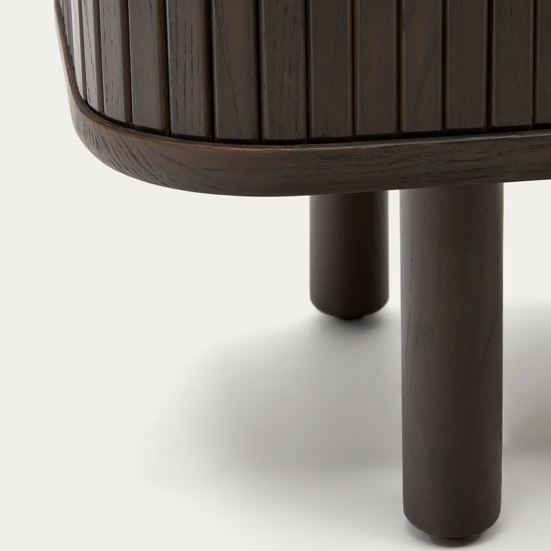 MAILEN Komoda s 2 vrata od jasenovog furnira s potamnjenom završnom obradom 180 x 75 cm