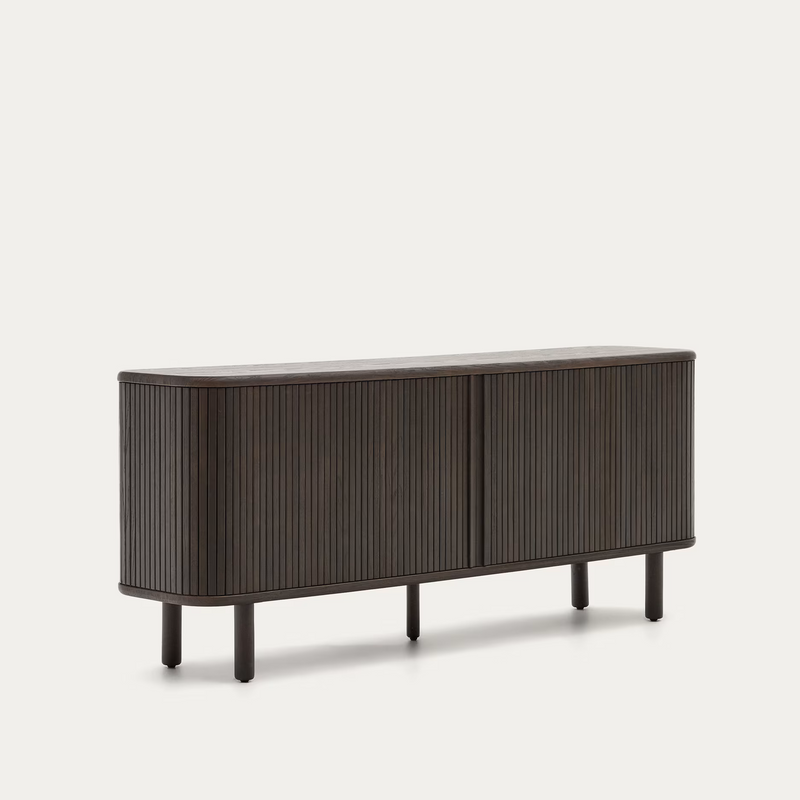 MAILEN Komoda s 2 vrata od jasenovog furnira s potamnjenom završnom obradom 180 x 75 cm