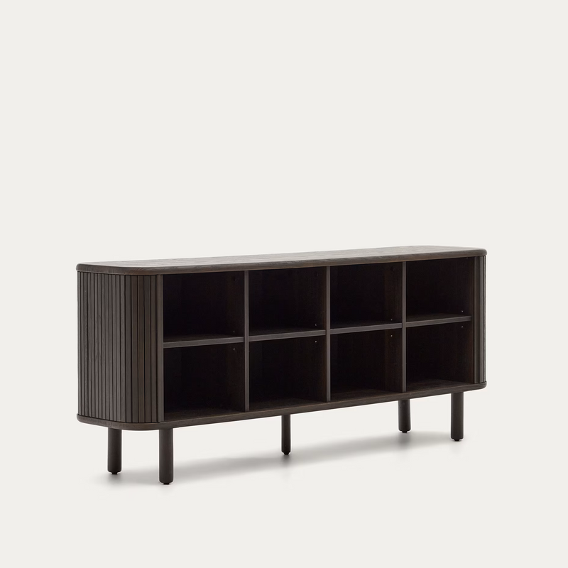 MAILEN Komoda s 2 vrata od jasenovog furnira s potamnjenom završnom obradom 180 x 75 cm