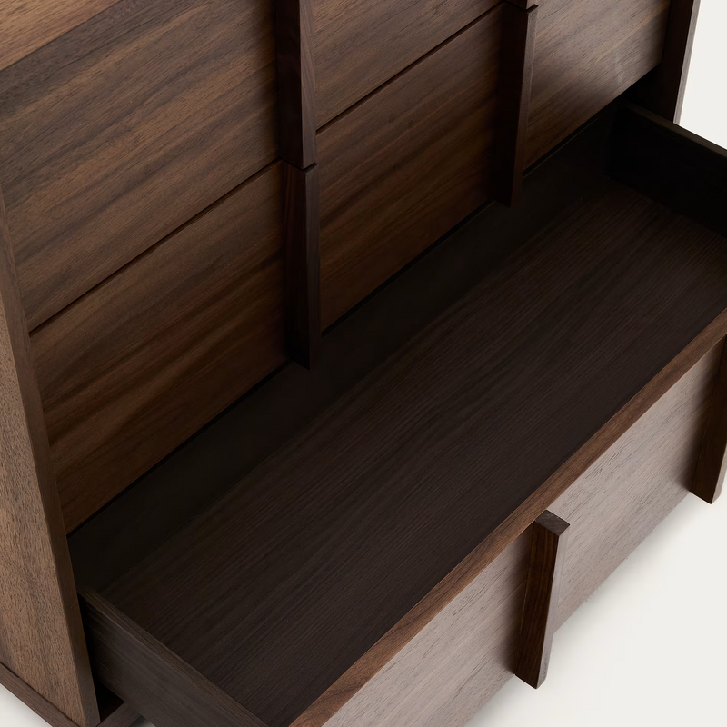 ONIX Komoda s 3 ladice, furnir oraha, tamna obrada, 100x78cm