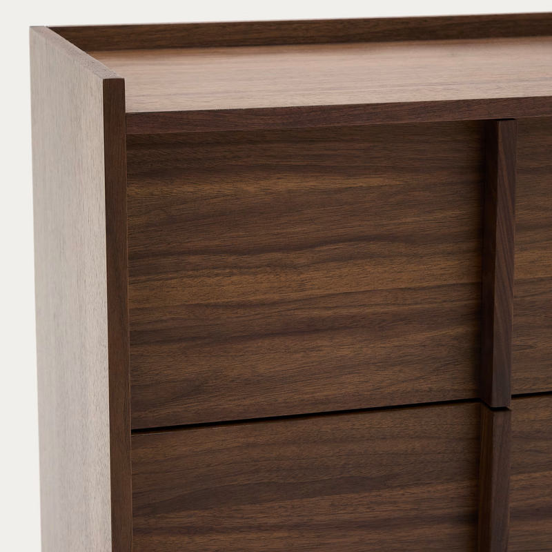 ONIX Komoda s 3 ladice, furnir oraha, tamna obrada, 100x78cm