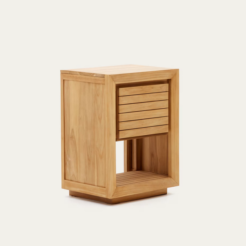 SAULA Bathroom furniture in solid teak wood with natural finish, 60 x 45 cm