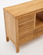 NERIA Bathroom furniture in solid teak wood with natural finish, 120 x 45 cm