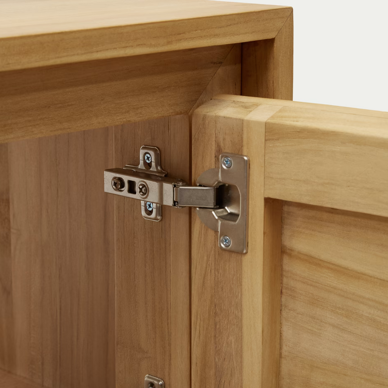 YENIT Bathroom furniture in solid teak wood with a natural finish, 120 x 45 cm