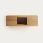 YENIT Bathroom furniture in solid teak wood with a natural finish, 120 x 45 cm
