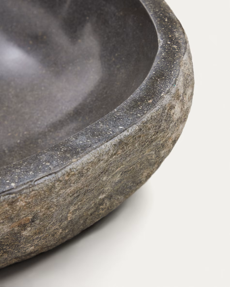 TETSU stone wash basin, Ø 40 cm