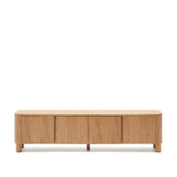 SALAYA TV stand in ash plywood FSC Mix Credit, 200 cm x 52 cm