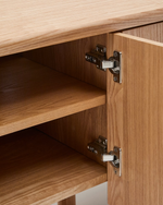 SALAYA TV stand in ash plywood FSC Mix Credit, 200 cm x 52 cm