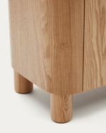 SALAYA TV stand in ash plywood FSC Mix Credit, 200 cm x 52 cm