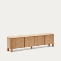 SALAYA TV stand in ash plywood FSC Mix Credit, 200 cm x 52 cm