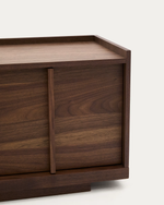 ONIX TV stalak s furnirom oraha u tamnoj boji, 200 x 45 cm